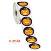 500pcs/roll Self-adhesive Label Sticker Halloween Pumpkin Pattern Candy Wrapping  Paper