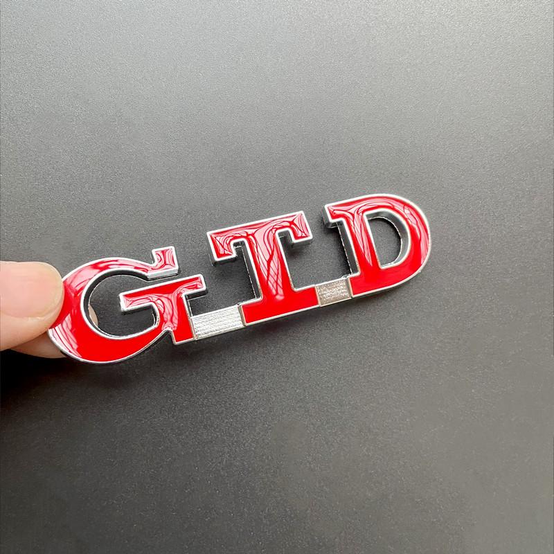 AABLG1 3D Metal GTD Letters Car Rear Trunk Boot Badge Emblem For Volkswagen VW Golf 7 6 5 4 GTI Sticker MK2 MK4 MK5 MK6 MK7 Accessories