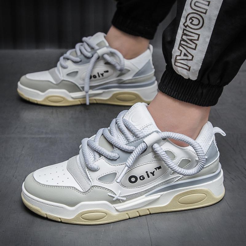 Fashion Sneakers for Men Anti Slip Comfort Platform Sneakers Men's Breathable Casual Leather Sneakers Run Tennis Shoes Zapatillas Hombre