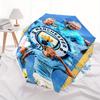 Manchester City, Soccer Automatic Opening and Closing Umbrella, Compact Travel Umbrella, Lightweight and Portable, Suitable for Beach Commut