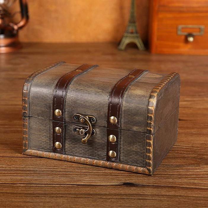 Vintage Wooden Jewelry Box For Necklaces Earrings And Accessories Personalized Storage Gift Box Decorative Packaging Box