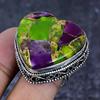 Natural Copper Green Tourmaline 925 Sterling Silver Jewelry Ring Size 8 ETC-13890