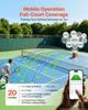 VEVOR Tennis Ball Machine Auto Portable Ball Launcher for Practice Training, with App Remote Control, 110 Ball Capacity, Spin Control