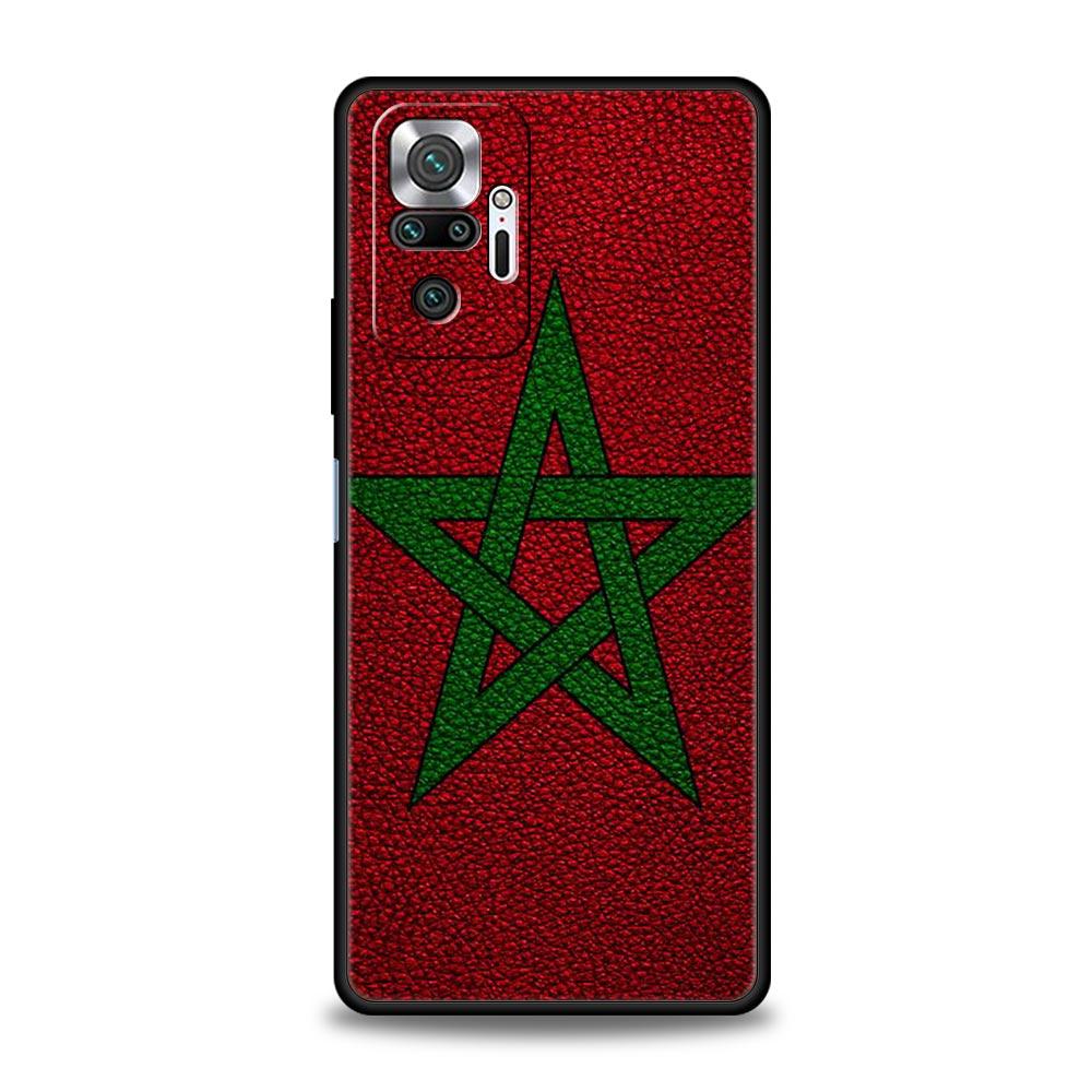 Morocco Flag Passport Phone Case For Xiaomi Redmi Note 14 13 5G 10 11 12 Pro Plus 4G 14C 13C 12C 10C Black Cover