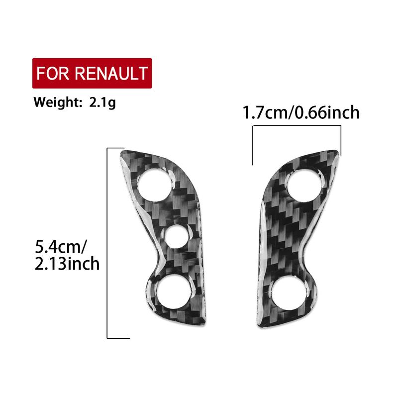 For Renault Scenic 2003-2009 Carbon Fiber Steering wheel button control panel Cover Car Accessories Interior Decorative Stickers