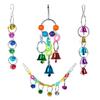 Metal Bird Ring Bell Hanging Parakeet Chew Toy Parrot Hanging Swing Chain Toy  Playing