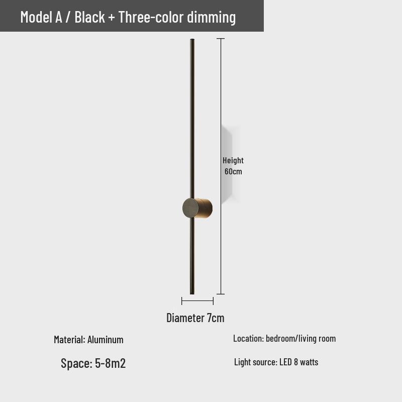 Nordic Rotatable Long Strip Wall Lamp - Modern Luxury for Living Room or Bedroom