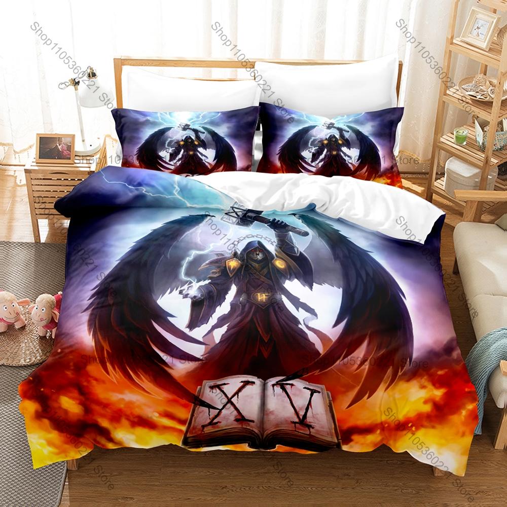Cooles HammerFall Bettwäsche-Set Bettbezug + 2 Kissenbezüge Schwedischer Power Metal Hector Ritter Hammer Mittelalter Fantasy Schlafzimmer Dekor