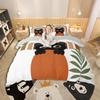 Homewish Cute Duck Duvet Cover SetCartoon Animal Bedding SetOrange Black Bed Set For Boys GirlsUltra Soft Home Decor