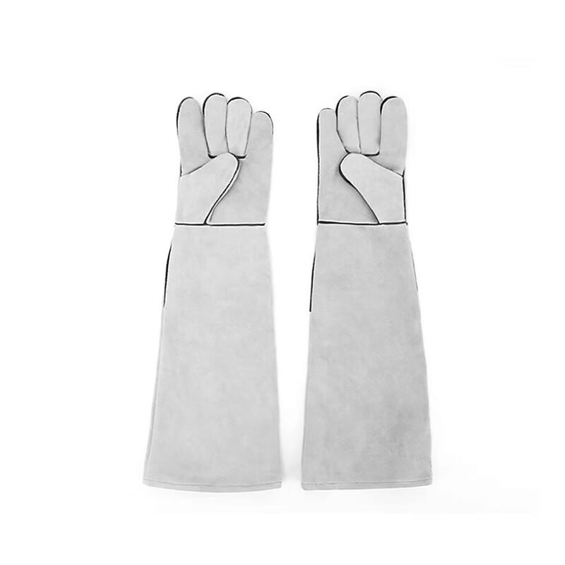 WEZHO Extra Long Cowhide Welding & Pet Handling Gloves