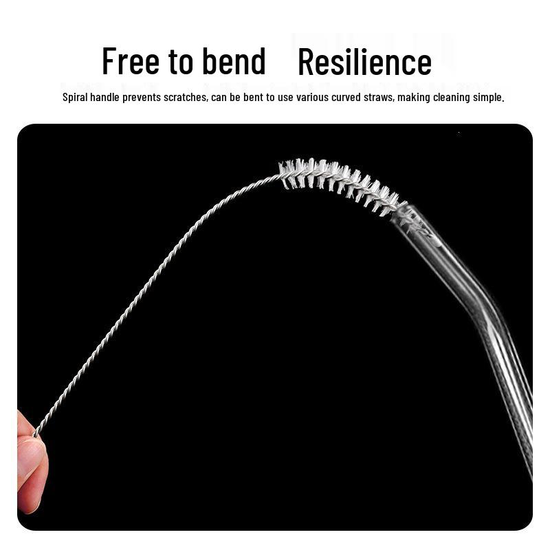 Long Thin Nipple & Straw Cleaning Brush Set with Cup Brush Head