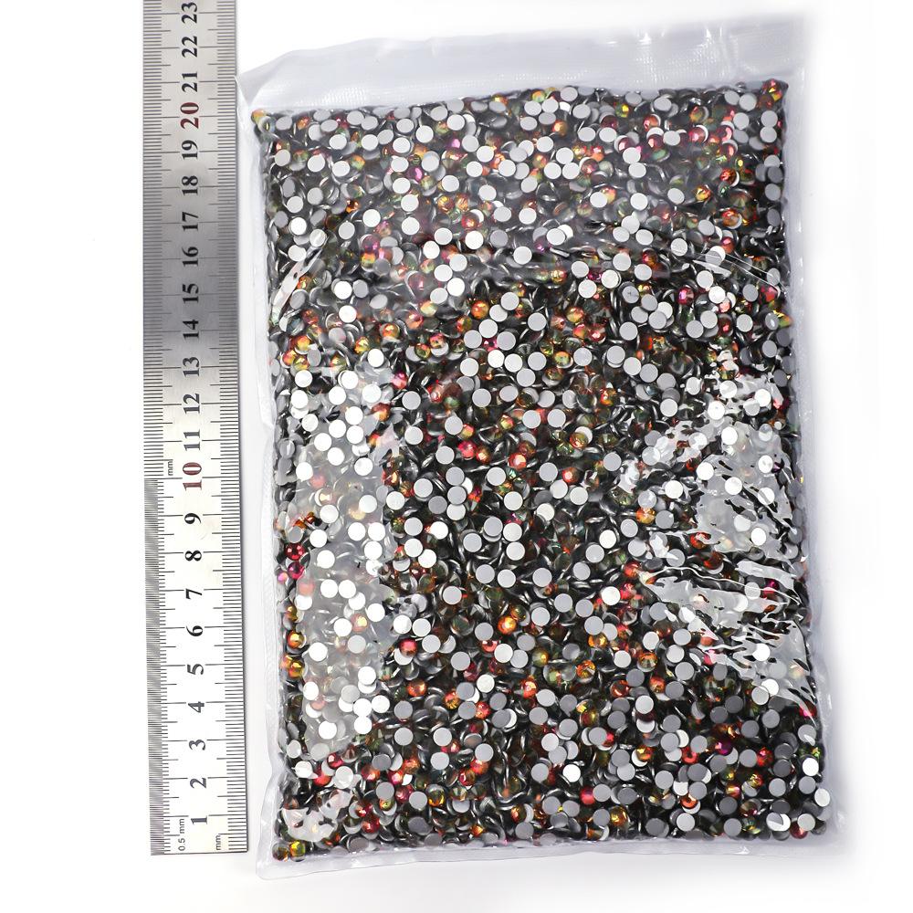 Weichen Big Bag Flat Bottom Diamond Color Plated Crystal Diamond Decorative Rhinestone Diy Nail Art Glass Jewelry Accessories