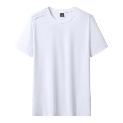 Ice Silk Short Sleeved T-shirt Summer Thin Fit Men's and Women's Loose Plus Size Printed Sports Fitness Quick Drying Half Sleeved T-shirt