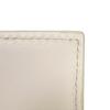 Used 11569 Saffiano Triangle Card Holder 1MC110 QHH F0009 7946 Current Calfskin White Bifold RFID Logo Bianco Unisex