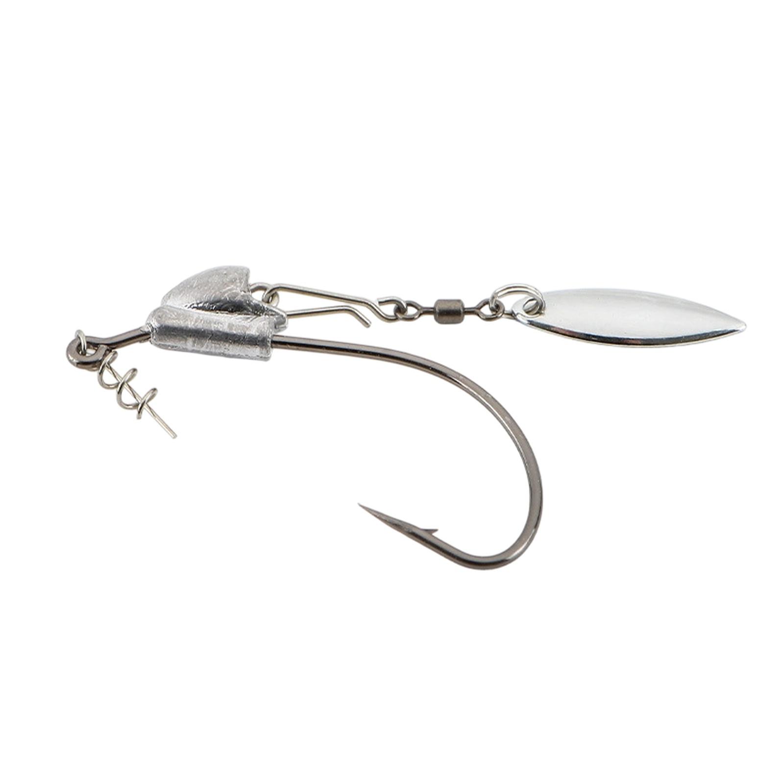 

Утяжеленные крючки-свимбейты, крючки EWG с лепестком для ловли окуня, E* Широкие червячные крючки-подспиннеры, не цепляющиеся за траву one size серебряный