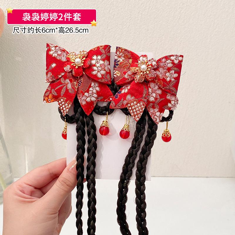 New Chinese Style Girl Baby Headwear Chinese New Year Hair Accessories Tassels New Year Holiday Accessories