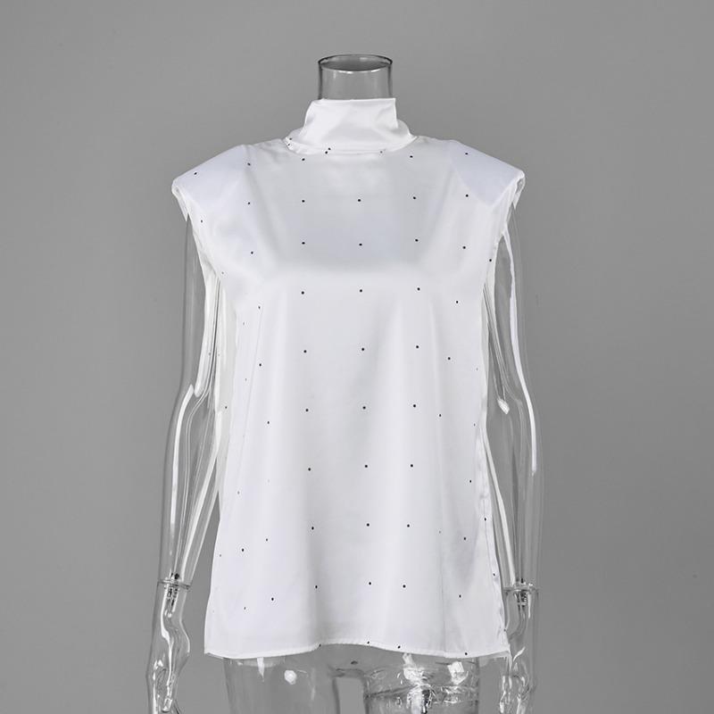Women S Polka Dot Vest Elegant Casual Summer Top