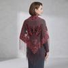 Floral Triangle Shawl Hollow Tassel Wrap New Lace Scarf  Everyday Outfits