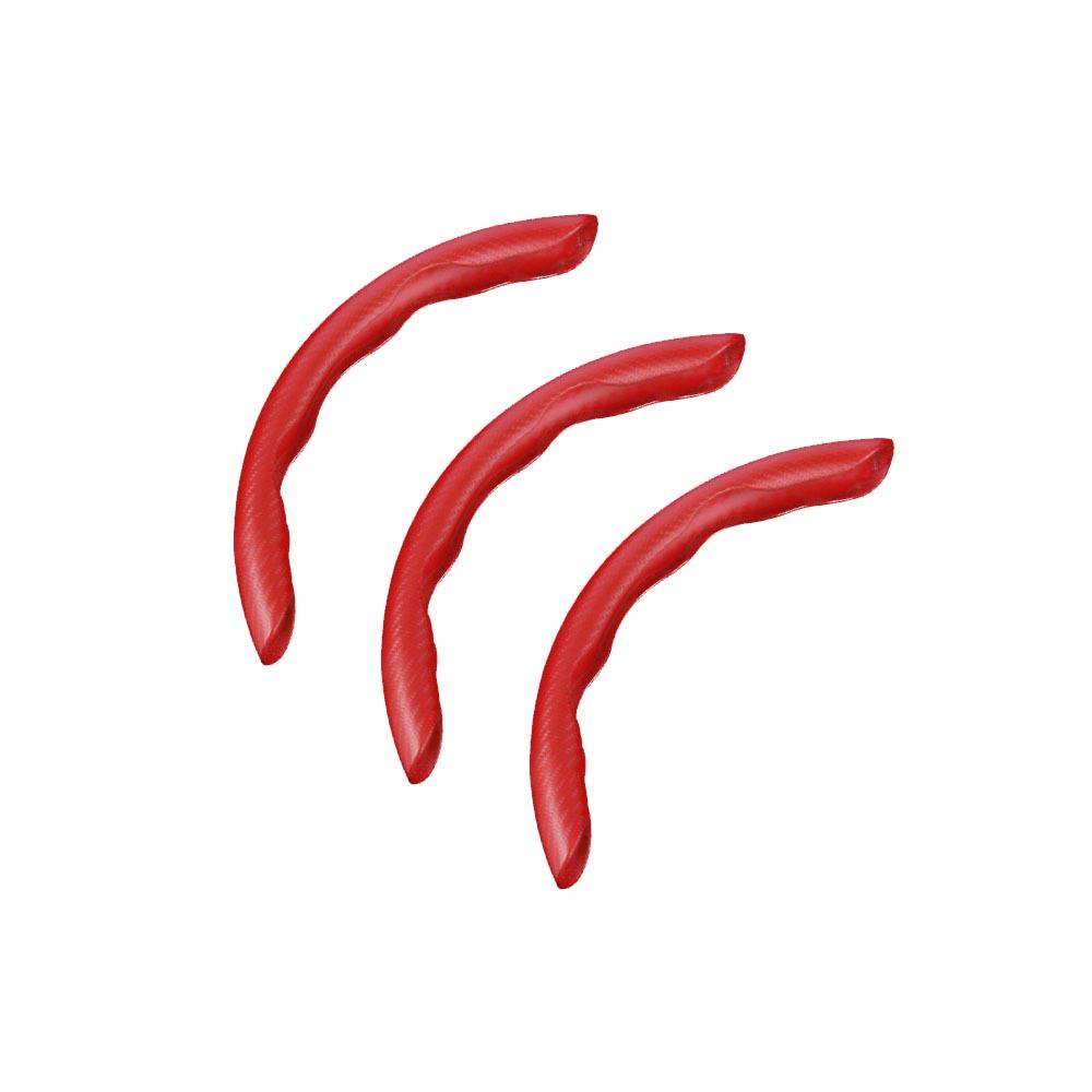 Kohlefaser Auto Lenkradabdeckung Segmentiert 38cm Auto Lenkradgriffe Abdeckung Anti-Rutsch Auto Lenkradschutz