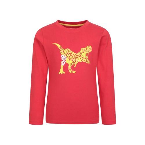 Mountain Warehouse Infantil/Kids Roar Dino Organic Top 7-8 Years vermelho