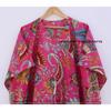 Women Cotton Pink Summer Sleepwear Beach Cover Up Mukat Print Long Caftan Dress CKFTN-SCRN-FULL-BUYIT-122