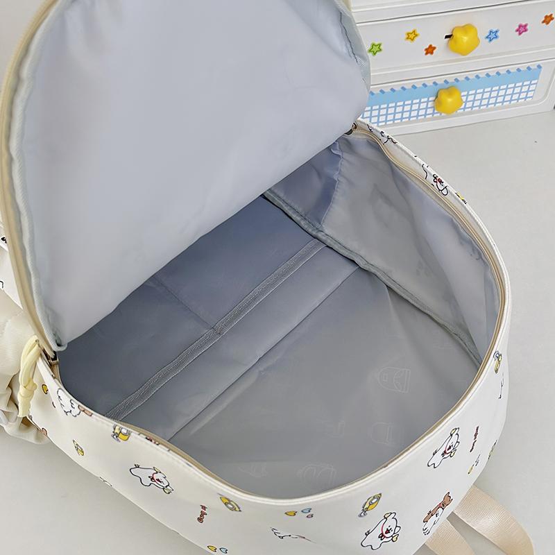 Cartoon Print Backpack Student Schoolbag Women's Lightweight Backpack