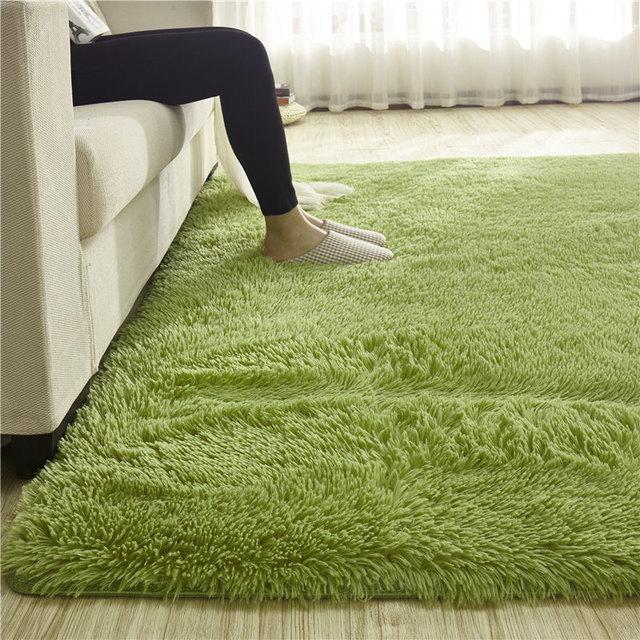 Solid Color Plush Carpet Children'S Bedroom Soft Fluffy Mat Living Room Baby Room Nursery Playroom Decorated Area Carpet