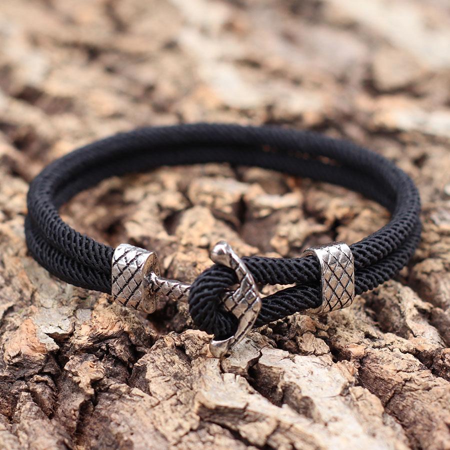 Noter New Rope Bracelet For Men Bilayer 4mm Milan Thread Wrap Braslet Vintage Silver Color Nautical Braclet Leisure Pulseira