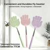 5Pcs Flexible Palm Shaped Fly Swatter Durable Extendable Bug Swatter Manual Fly Swatter  Outdoor Use