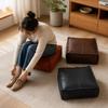 Large Capacity Square Pouf Cover Removable Sofa Stool Cover  Clothes Storage