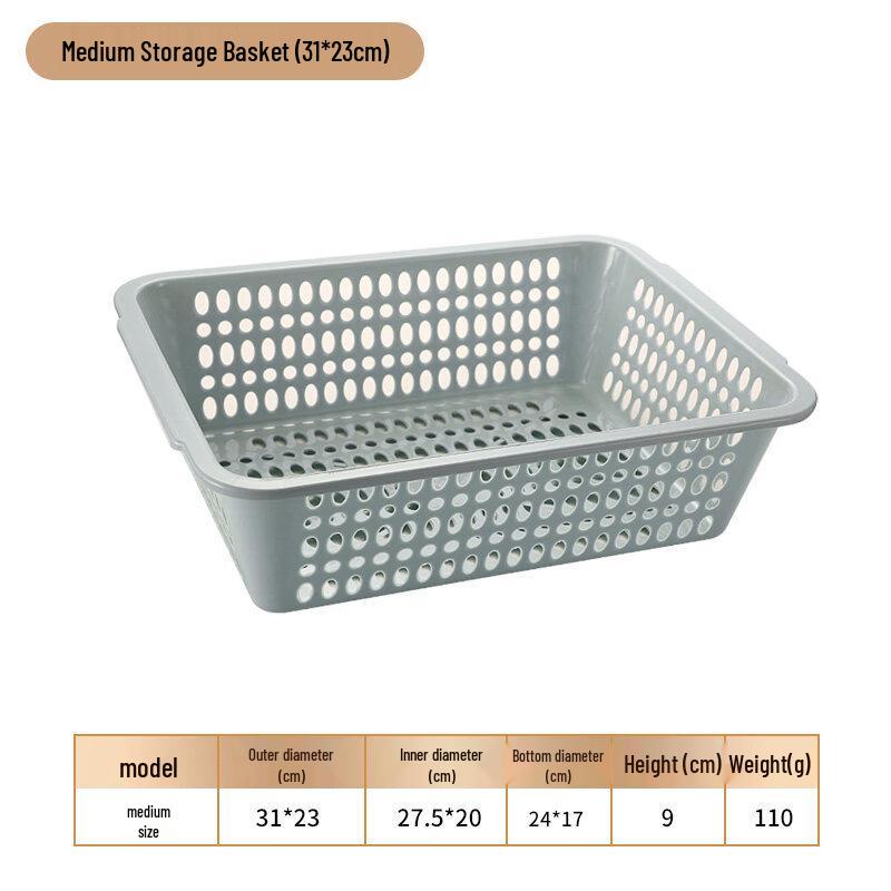 Rectangular Plastic Draining & Storage Basket