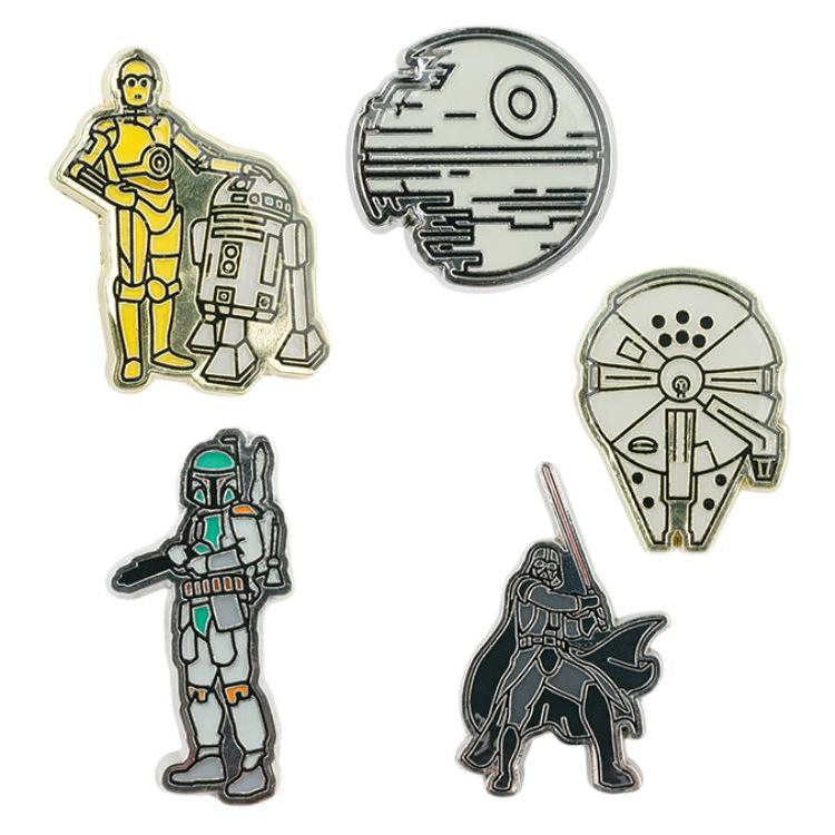 Crocs Star Wars Five-Piece Set 5X Zinc Alloy Shoe Charms Unisex Accessories Silver 10013200