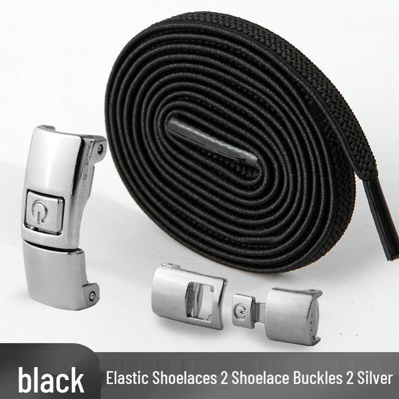 Mesh No-Tie Shoelaces with Interlock Buckle for Men & Women