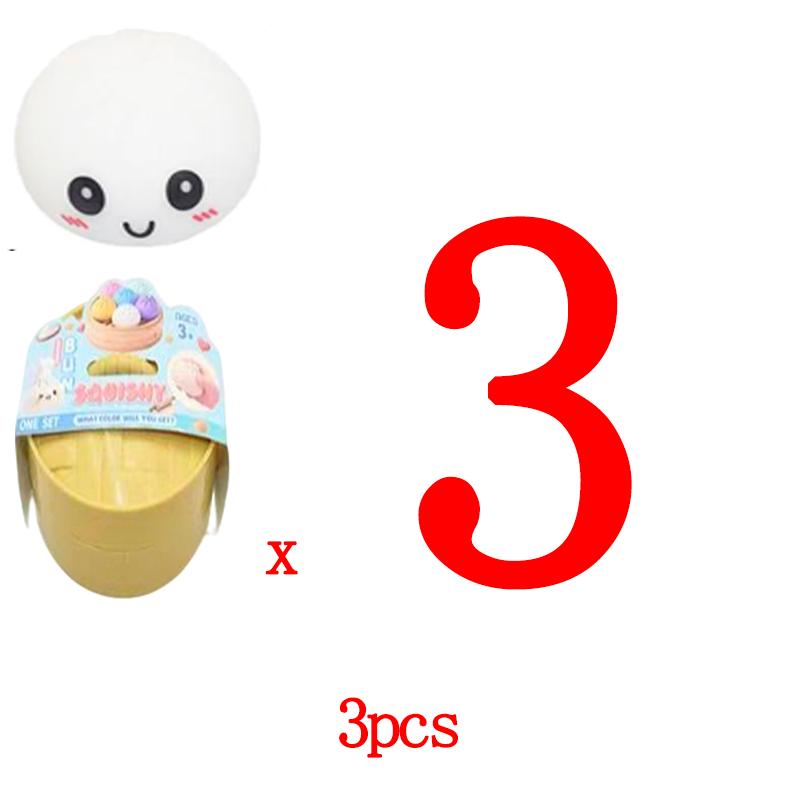 Steamed Stuff Bun Anti-Stress Ball Fidgets Durable Toy Dumpling Squishies Soft Slowing Rebound Foam Durable Toy Ultra-Soft Decompression