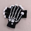 LED Light-Up Knitted Skeleton Gloves - Flashing, Warm, Creative Halloween & Christmas Accessory