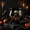 Anniversary Birthday Gift Ideas Halloween Witch Cauldron Mug 350ml Vintage Gothic 3 Legged Magic Pot Black Glaze Pot Cat Ceramic Coffee Cup for Home