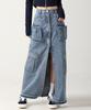 Urban Dress Evelyn Long Denim Skirt Blue