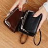 Retro Ladies Buckle Coin Purse with Zipper Card Holder