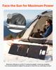 30W Foldable Solar Panel Charger, 16BB N-Type Monocrystalline Solar Panel 24% Efficiency, Ultra-Light Portable with USB-A, USB-A (QC3.0) & Type-C