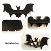 Crystal Display Bat Shape Wall Shelf Wood Floating Black Shelves for Halloween Bedroom Living Room Hanging Shelf Decors