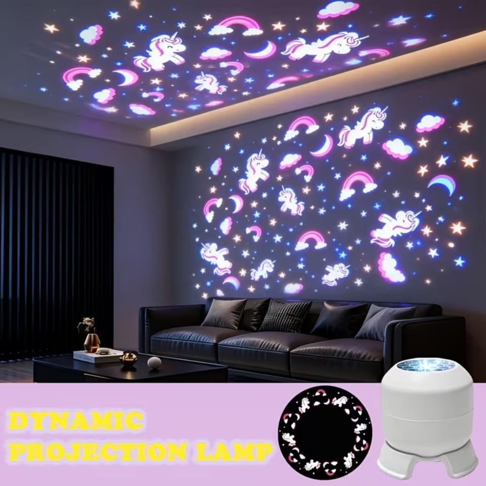 **Luz de Projeção LED de Natal Múltiplos Padrões Coloridos Giratórios Decoração Ambiente de Halloween**