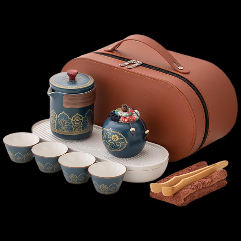 Chinese Style Ceramic Tea Set Gift Box