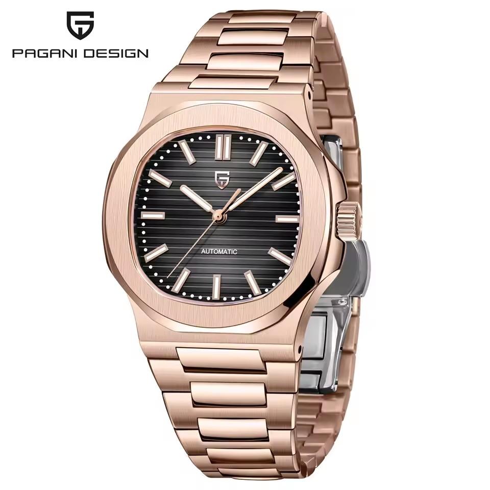 PAGANI DESIGN Sport Eleganz Automatische Mechanische Herrenuhr ST16 Uhrwerk Saphir Wasserdichte Uhr 316 Vollstahl Leuchtende Herrenuhr