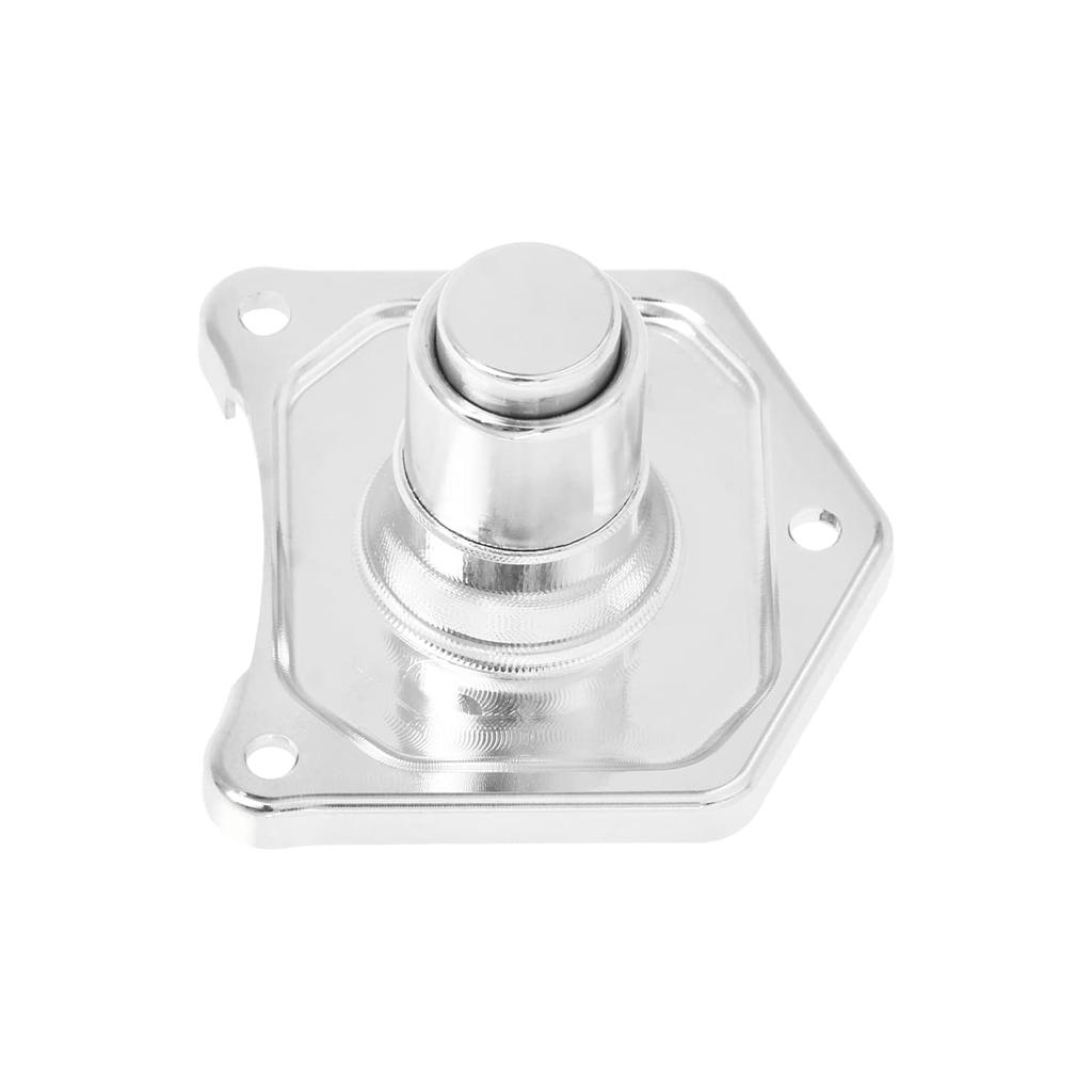 Motorcycle Solenoid Cover Push Starter Button Starter Button Cover Fit for Harley Dyna Street Bob Fat Bob Touring Electra Glide 1991-2017 (Chrome