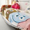 Cartoon Printed Chenille Sofa Cover Lovely Pattern All-Inclusive Dust-Proof Sofa Towel All-Season Easy-Care Home Accessories