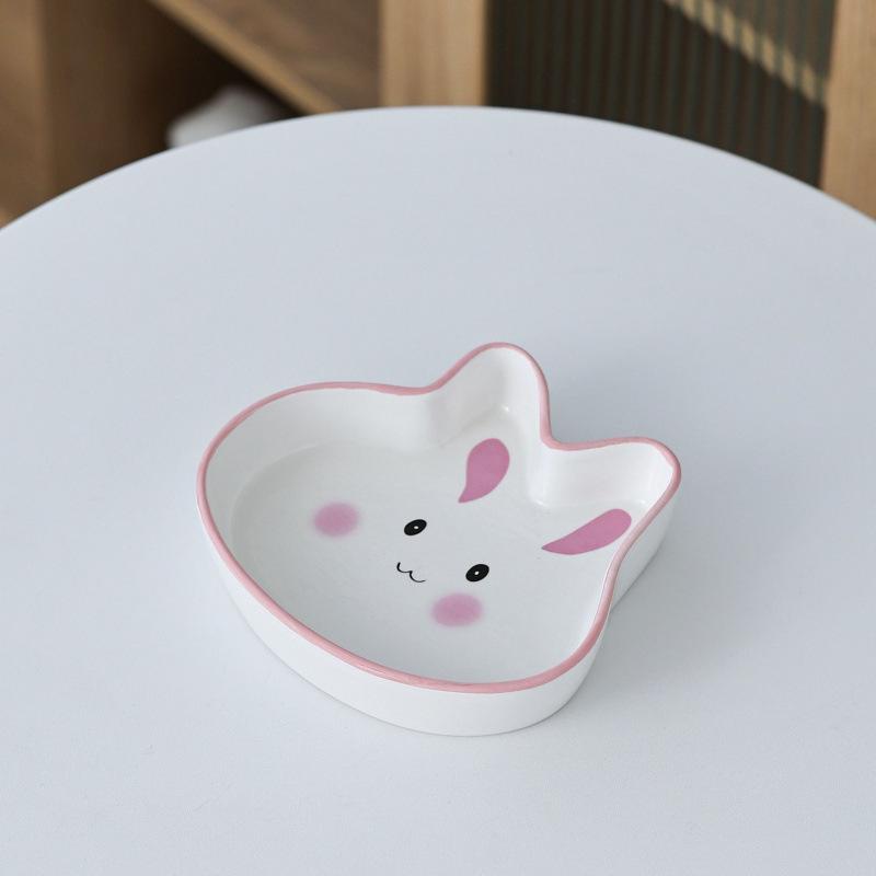 Anti-Tip Slanted Ceramic Cat Bowl for Neck Protection