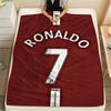 Cristiano Ronaldo Printed Flannel Blanket, Soft Throw for Bedroom Sofa, Washable,soccer Fan Merchandise, Great Gift.
