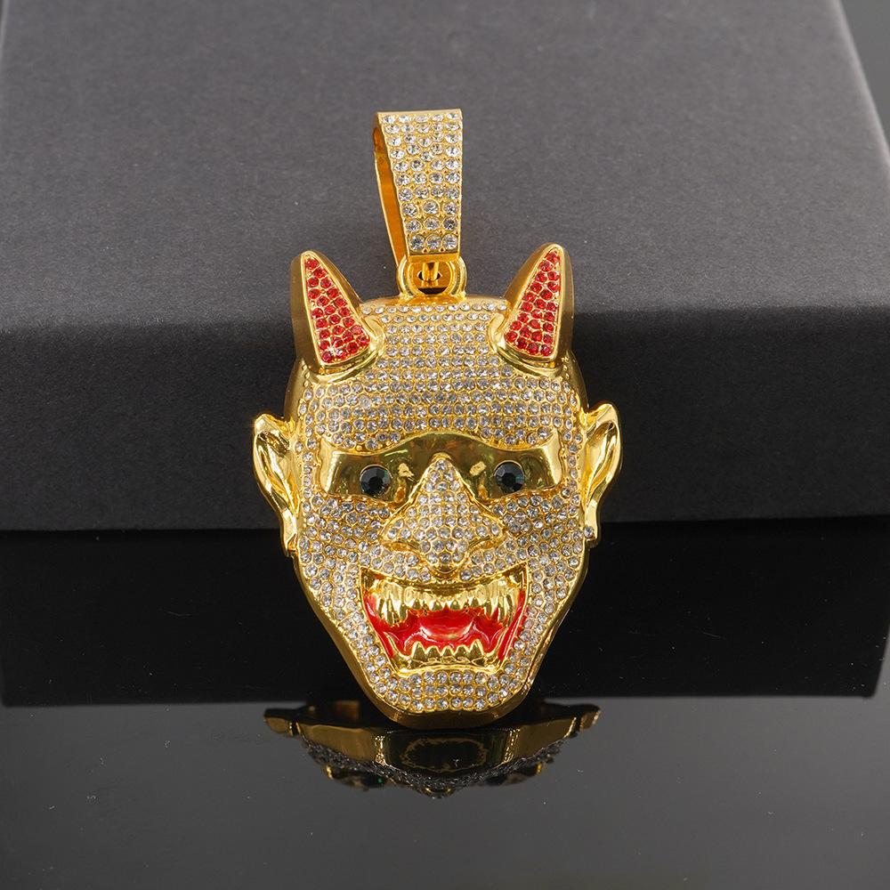 Hip Hop New Night Fork Monster Pendant Hip Hop Fashion Trendy Men s Necklace Accessories
