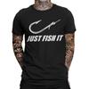 Just Fish It Mens TShirt Proverbs Funny Fun Shirt Angler Gift Mens 100 Cotton Casual Tshirts Loose Top Size S3XL