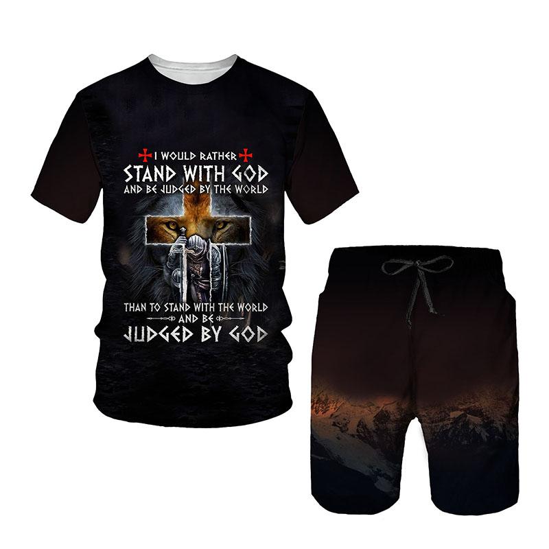 

Винтажные мужские футболки/шорты/спортивный костюм с принтом рыцарей, летний повседневный свободный уличный костюм с короткими рукавами, топы, мужской костюм 6XL